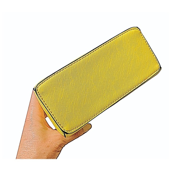 MMS Purse Yellow Laser-cut Petite Small Size Satchel / Cross Body — handbag - Picture 10 of 12